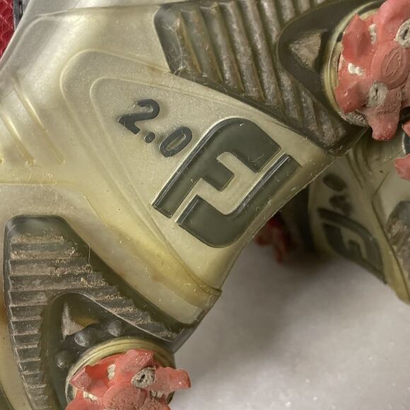 Footjoy Mens Sz 9.5 DNA 2.0 53385 Black Leather Lace Up Golf Shoes Soft Spikes - Picture 12 of 16